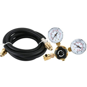 เกจวัดแรงดันแก๊สอาร์กอน CO2 รุ่น CGA580 พร้อมสายยาง 0-15 Psi สำหรับอาร์กอน ออกซิเจน อะเซทิลีน โพรเพน - Product Image 1