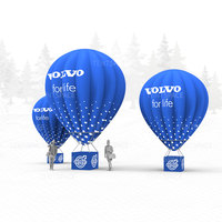 Modèle de ballon à air chaud gonflable-hydrofuge multicolore durable installation facile pour les salons professionnels promotions d'affaires vacances