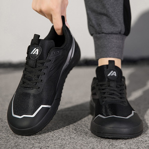 Zapatillas deportivas anchas de hombre con empeine de malla y suela de goma, con cordones, diseño minimalista, tendencia de moda, para primavera, invierno y verano. - Product Image 1