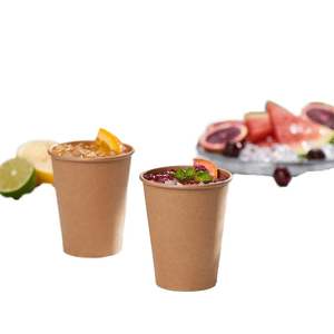 Vasos de Papel Kraft de Pared Simple, Biodegradables y Reciclables, Impresos Personalizados, 8/12/16 oz, Tapas para Té y Café, Material PLA - Product Image 3