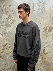 hongguan Custom DTG Drop Shoulder T-<b>shirt</b> Cotton <b>Waffle</b> Long Sleeve t <b>Shirt</b> for Men Boxy Graphic Oversize Long Sleeve <b>Shirt</b> - Product Image 4