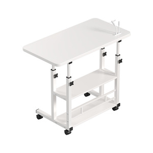 Mesa de madera para computadora portátil Escritorio de computadora con bandeja de cama de teclado y ruedas de escritorio lateral de estudio para uso de oficina - Product Image 1