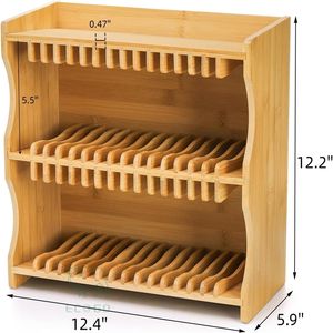 Étagère à livres multifonctionnelle en bambou, style classique, durable, pour le rangement des livres, organisateur de salon - Product Image 2
