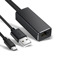Adaptateur Ethernet, câble adaptateur Ethernet Micro USB et cordon d'alimentation pour Fire TV Stick
