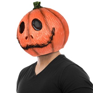 Maschera di Halloween in Lattice a Forma di Zucca, Maschera <span class=keywords><strong>Horror</strong></span> Integrale Bianca Stile Film <span class=keywords><strong>Horror</strong></span> - Product Image 1