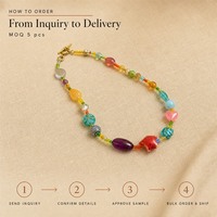 Collier ethnique coloré à perles, chaîne de clavicule bohème pour femmes, accessoires de bijoux pour les vacances d'été à la plage