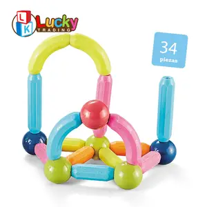 Assembled Magnetic Building Blocks Toy Early Education Insert Magnetic Assembly Variable Magnetic Rod