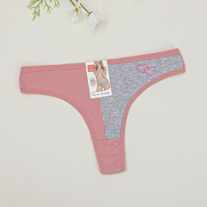 UOKIN <span class=keywords><strong>Tanga</strong></span> Sexy de Cintura Baja para Mujer, con Parches, de Algodón Acanalado, Alta Elasticidad, <span class=keywords><strong>Tanga</strong></span> Sexy con Tirantes <span class=keywords><strong>en</strong></span> <span class=keywords><strong>T</strong></span> - Product Image 5