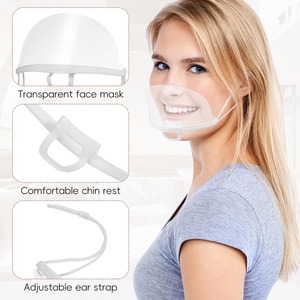 Masque facial transparent de qualité alimentaire anti-buée, sourire visible, pour la restauration et l'industrie alimentaire - Product Image 3