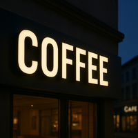 Lettres lumineuses LED pour enseignes de pharmacies et magasins médicaux - Lettres 3D lumineuses attrayantes pour la publicité nocturne, taxi et usage domestique