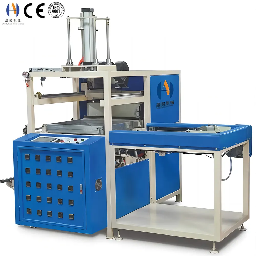 स आईएसओ प्रमाणित स्वचालित थर्मोफॉर्मिंग मशीन फफोले वैक्सीन थर्मल बनाने वाली मशीन प्लास्टिक वैक्यूम बनाने मशीन