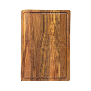 Tabla de cortar rectangular de madera de acacia multifuncional para cocina, tabla para cortar verduras, frutas, pan y como plato para servir. - Product Image 4