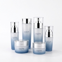 Flacons pompe en verre et pots à crème de luxe 120ml 100ml 40ml 30ml 50g 30g avec logo personnalisé pour emballage cosmétique