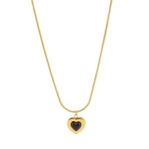 Vente flash - Ensemble de bijoux minimalistes à la mode en acier inoxydable plaqué or 18 carats noir pour femmes - Product Image 3