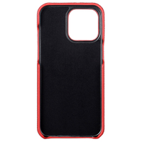 Nouvelle coque de téléphone en cuir de veau avec bouton d'ouverture et bord peint pour iPhone 15 Pro Max 2026