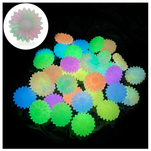 Perles en silicone en forme de marguerite, souples, de qualité alimentaire, lumineuses et scintillantes dans le noir, en promotion - Product Image 2