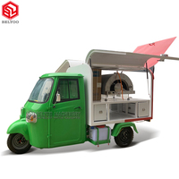 Nuevo producto Piaggio Ape Caravan Food Truck Pizza Horno de acero inoxidable Cocina móvil Pizza Comida Triciclo