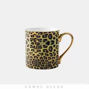 แก้วกาแฟเซรามิคคุณภาพสูง ลายเพ้นท์มือหลากสีสัน สไตล์นอร์ดิกเรียบง่าย ขนาด 301-400 มล. เหมาะสำหรับเป็นของขวัญสำหรับสำนักงาน - Product Image 2