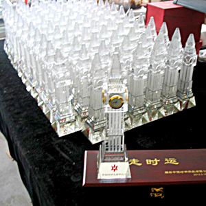 Modèle de construction en cristal plaqué or pour enfants, décoration d'horloge, tour Eiffel en cristal, Big <span class=keywords><strong>Ben</strong></span> en cristal de Londres - Product Image 3