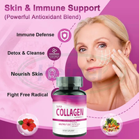 Compléments de collagène marin hydrolysé en vrac OEM, L-glutathion, vitamine C, biotine, comprimés de super collagène personnalisés pour les soins des cheveux et de la peau
