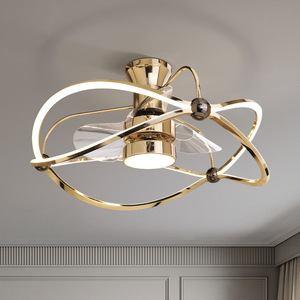 Lámpara LED con Control remoto para niños 36 Nch Ventiladores de techo de diseñador con luces 110V Bladeless 220V Cuerpo de vidrio Oculto Techo - Product Image 6