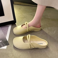 Nouvelles sandales décontractées d'été pour femmes, style mule à bout fermé, à enfiler, tendance mode pour le commerce électronique transfrontalier