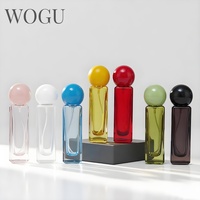 WOGU Flacons de parfum en verre à sertir de 30 ml (1 oz) avec capuchon rond, atomiseur de parfum, emballage cosmétique fantaisie, flacon de parfum vide à vaporiser