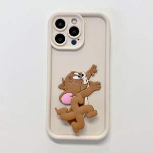 3D Running Cat Mouse Swivel Holder Funny Cartoon Soft TPU <span class=keywords><strong>Funda</strong></span> para teléfono móvil para <span class=keywords><strong>Iphone</strong></span> <span class=keywords><strong>11</strong></span> 12 13 14 15 Pro 17 Air Back Cover - Product Image 6