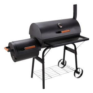 Parrilla de barbacoa de carbón negro personalizada para restaurantes Ahumador comercial de gemelos compensados con material de acero al carbono y hierro - Product Image 1