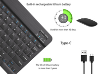 Tablette portable 10 pouces avec 12 Go de RAM, 64 Go de ROM, Android 16.0, batterie 6000 mAh, processeur cinq cœurs et étui de protection