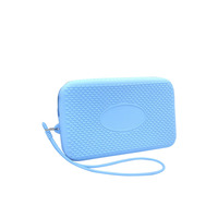 Sac cosmétique Portable en Silicone pour voyage maquillage porte-pinceau pochette étui fermeture à glissière organisateur étui de maquillage avec lanière