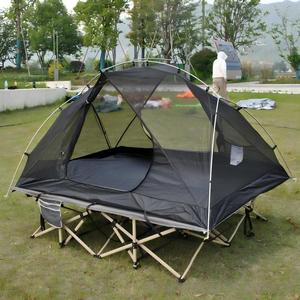 Tente de camping extérieure améliorée à double couche, surélevée, pour deux personnes, type <span class=keywords><strong>Hubba</strong></span> (lit de camp non inclus) - Product Image 2