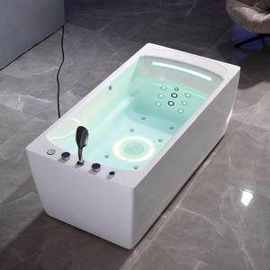 Bañera de <span class=keywords><strong>Hidromasaje</strong></span> Acrílica Dewo, Independiente, con Ducha Combinada, <span class=keywords><strong>Bomba</strong></span> de Calor, Cascada <span class=keywords><strong>para</strong></span> 2 Personas, Cortina de Baño - Product Image 4