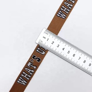 Custom Woven <strong>Jacquard</strong> <strong>Printed</strong> logo Recycled Thick Nylon Belt <strong>Webbing</strong> Strap for Dog Collar Luggage Backpack Bags <strong>Webbing</strong> - Product Image 5