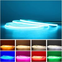 Ultra estrecho 5mm 400LEDs/M ICE Blue COB LED Strip DC5V Control remoto Cuttable DIY Automotive LED strips