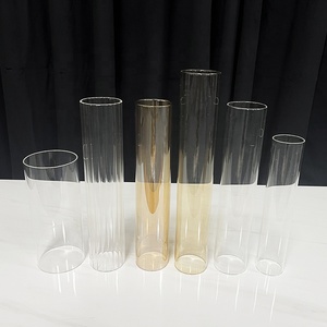 Décoration de mariage, <span class=keywords><strong>vase</strong></span> à bougie en verre cylindrique à rayures creuses, tube, <span class=keywords><strong>vase</strong></span> à bougie, fond <span class=keywords><strong>ouvert</strong></span>, centre de table - Product Image 5