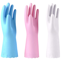 Gants de cuisine réutilisables, épaisseur moyenne, doublure en PVC imperméable, texture écailles de poisson durable pour le nettoyage de la maison