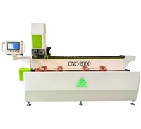 Centre d'usinage de profilés en aluminium entièrement automatique de 2000mm CNC perceuse à fraiser les métaux pour la fabrication de fenêtres et de portes
