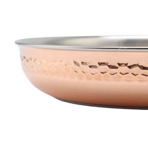 Gran oferta, venta al por mayor, sartén de acero inoxidable triple de cobre de <span class=keywords><strong>3</strong></span> capas, 20/24/26/28cm, 8 pulgadas/10 pulgadas/12 pulgadas, utensilios de cocina sin revestimiento, sartén - Product Image 6