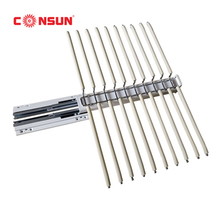 Factory Manufacture Top Mounted Double <strong>Wardrobe</strong> <strong>Rack</strong>, 10 Tubes Full Extension Bearing Pull Out Trousers Clothing Pants Hanger Ra - Product Image 6