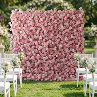 Bloemenwand achtergrond 5D opgerolde doek achtergrond kunstbloemenwand bruiloft feest evenement fotohokje