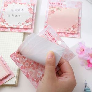 HengXin Sakura Sticky Note Cute Stationery Notepad With Sticky Kawaii School Supplies Memo <b>Pad</b> 3*3 - Product Image 5