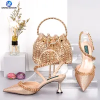 Wholesale Women's Italian Shoes and Bag Set In Trendy Styles