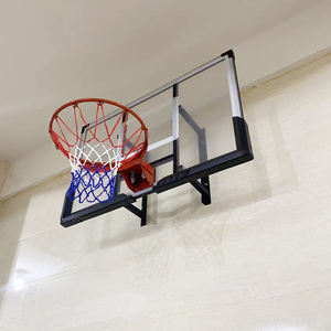 <span class=keywords><strong>Canestro</strong></span> da <span class=keywords><strong>Basket</strong></span> con Tabellone in Vetro per Esterni, Set Completo con Supporto <span class=keywords><strong>a</strong></span> Parete per Interni ed Esterni - Product Image 1