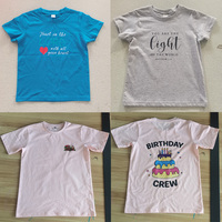T-shirts personnalisés pour enfants, luxe en gros, 100% coton, t-shirts blancs unis pour garçons et filles, pour enfants