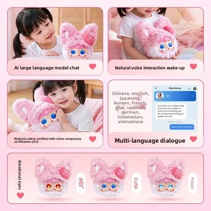 Appareil de bureau IA, <span class=keywords><strong>Robot</strong></span> intelligent, Animal de compagnie électronique, Poupée en peluche douce et câline, Compagnon émotionnel, Jeu conversationnel, Vocalisation musicale - Product Image 2