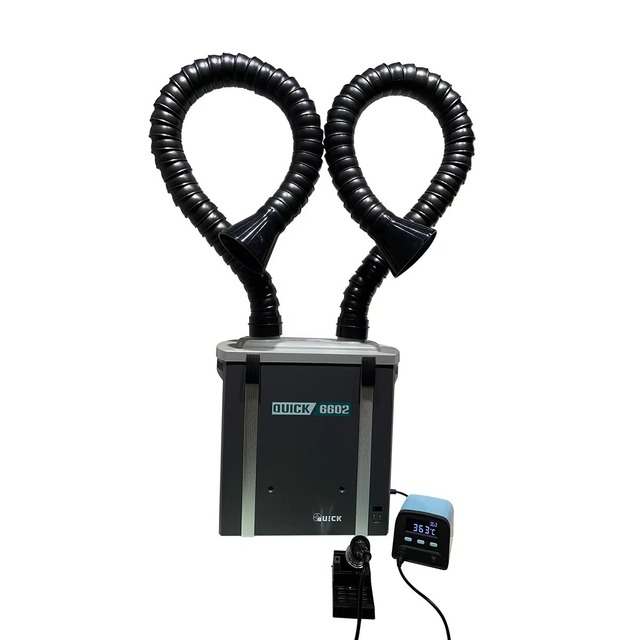 Quick 6602 High Quality Original Soldering Fume Extractor Filter System Soldering Iron Station Welding Smoke Purifier