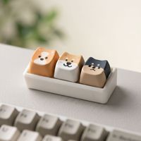 Claviers mécaniques amovibles avec touches anti-stress imprimées en 3D, motif chiot Shiba Inu mignon, par sublimation thermique