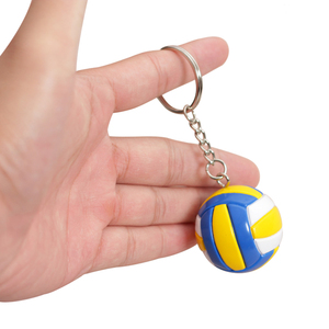 Wholesale Custom 3D Mini Basketball Model Rubber PVC Sports Ball Keychain 3D Football Basketball Ball Plastic Keychain