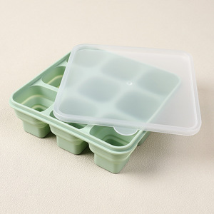Bac à glaçons pliable en silicone, bac à glaçons carré à neuf compartiments pour whisky - Product Image 1